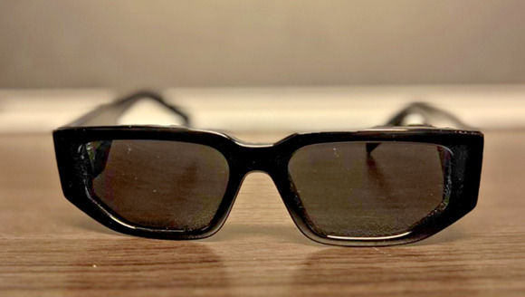 PRADA Milano Women\'s Rectangle Sunglasses Black Frame Black Lenses main image 4